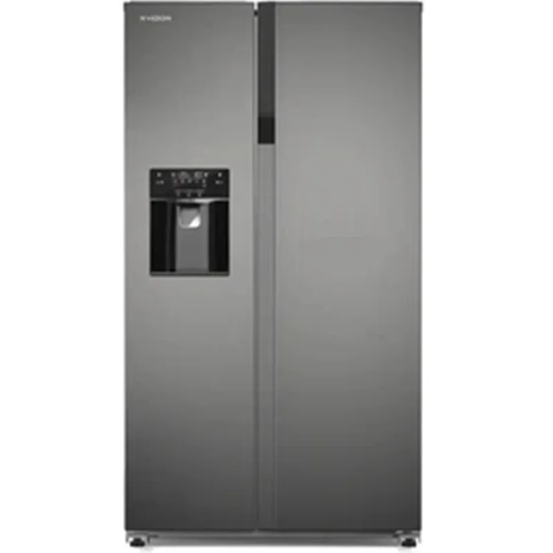 یخچال فریزر ساید بای ساید ایکس ویژن مدل HS600 ظرفیت ۲۸ فوت اتوماتیک رنگ سفید