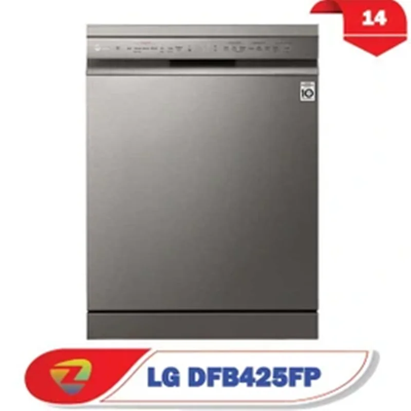 ماشین ظرفشویی ال جی DF425HSS ظرفیت ۱۴ نفر مبله